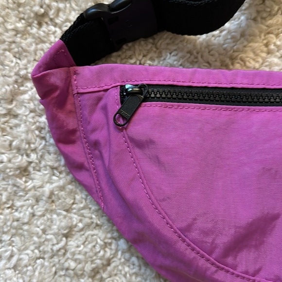 Baggu Crescent Fanny Pack. Color: Extra Pink. - Picture 2 of 8